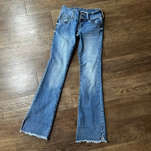 PacSun Denim - PACSUN Jrs sz 23 Low Rise Bootcut raw edge Jeans